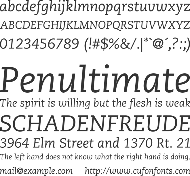 caecilia lt std italic font