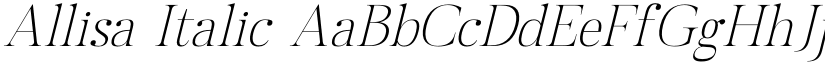 Allisa Italic font
