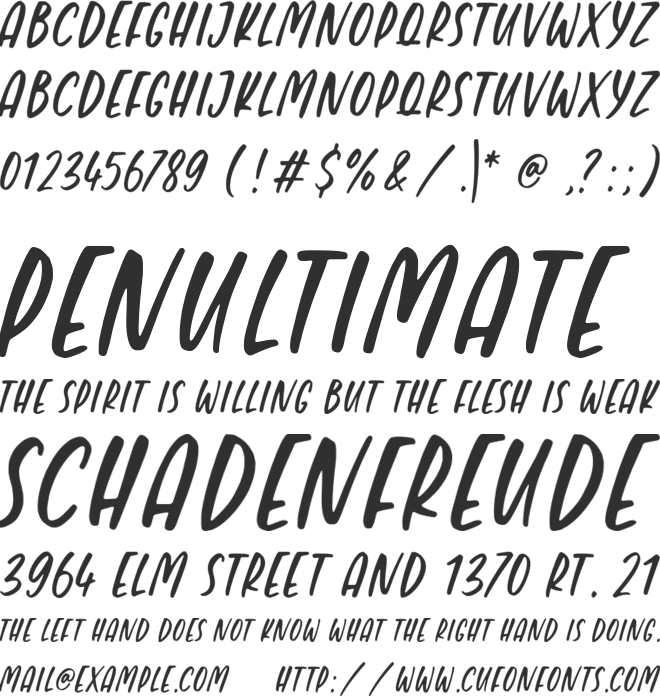 Candyland font preview