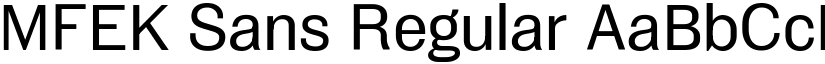 MFEK Sans Regular font