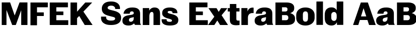 MFEK Sans ExtraBold font