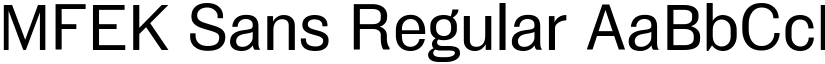 MFEK Sans Regular font