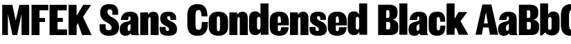 MFEK Sans Condensed Black font