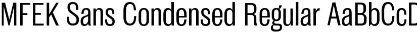 MFEK Sans Condensed Regular font