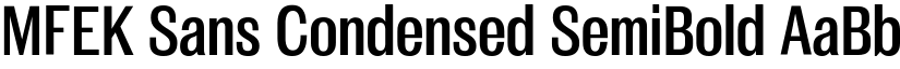 MFEK Sans Condensed SemiBold font