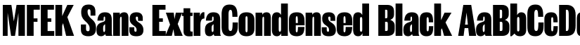 MFEK Sans ExtraCondensed Black font