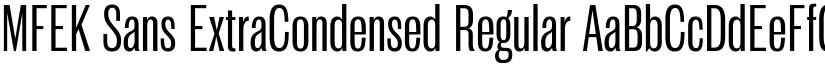 MFEK Sans ExtraCondensed Regular font