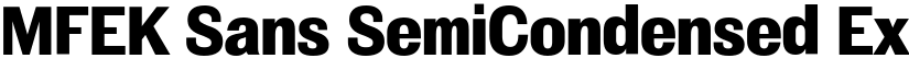 MFEK Sans SemiCondensed ExtraBold font
