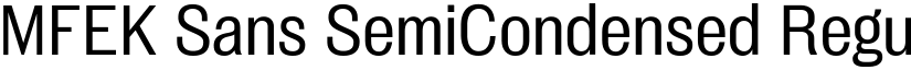 MFEK Sans SemiCondensed Regular font