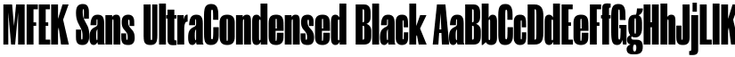 MFEK Sans UltraCondensed Black font