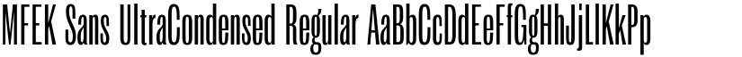 MFEK Sans UltraCondensed Regular font
