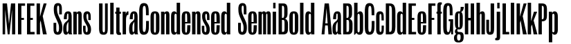 MFEK Sans UltraCondensed SemiBold font