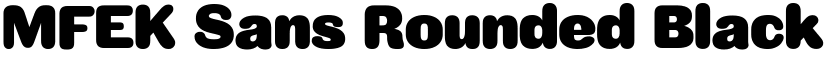 MFEK Sans Rounded Black font