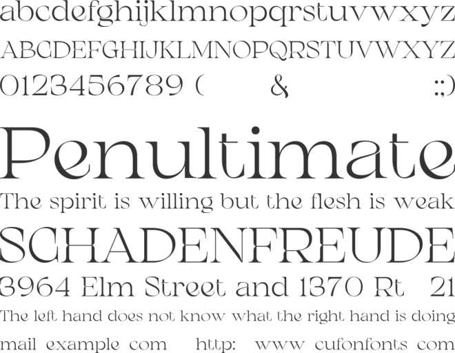 Chanceux font preview