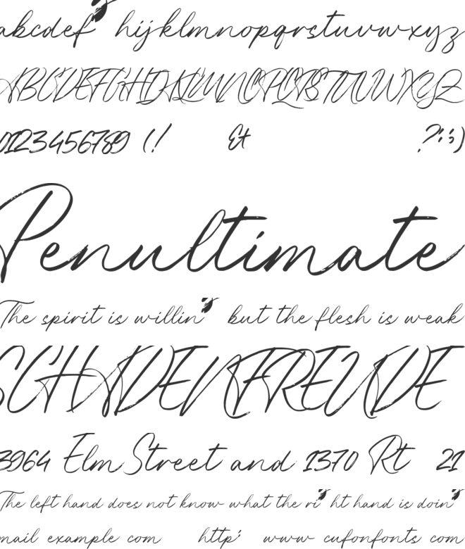 Alexandra font preview