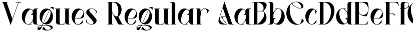 Vagues Regular font