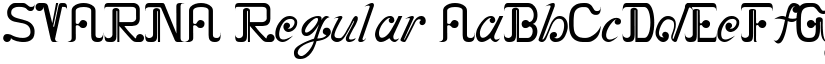 SVARNA Regular font