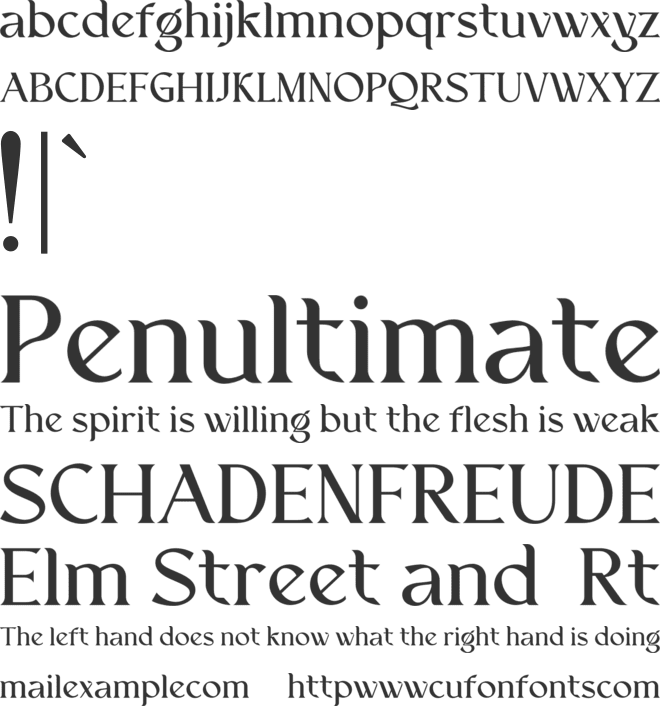 Wolfsburg Castle font preview