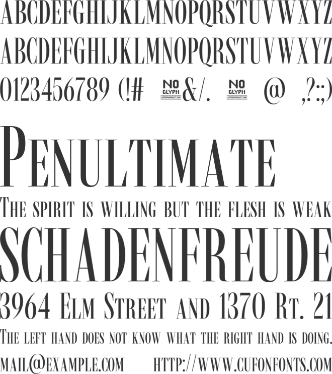 Romavich font preview