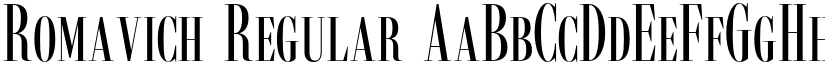 Romavich Regular font