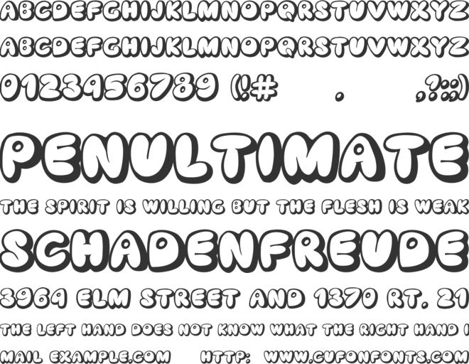 STRTSHT font preview