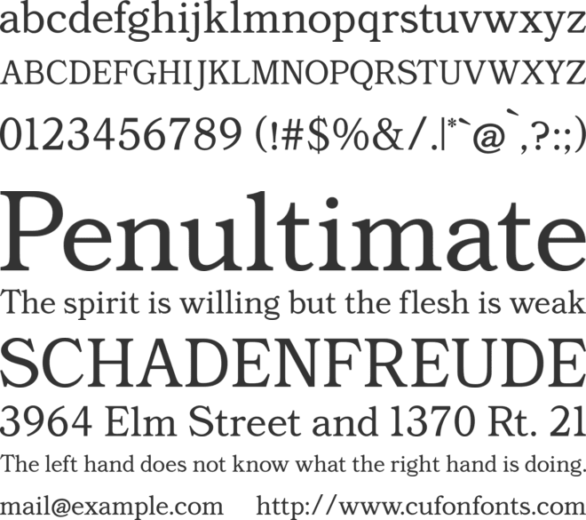 Hunck font preview