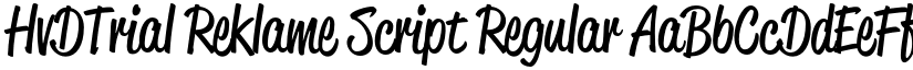 HvDTrial Reklame Script font download