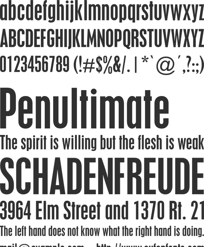 Placard Condensed font preview