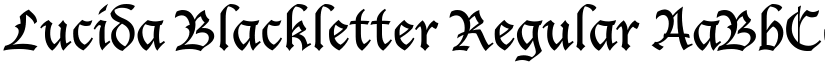 Lucida Blackletter Regular font