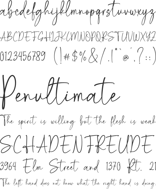 lovely tropical font preview