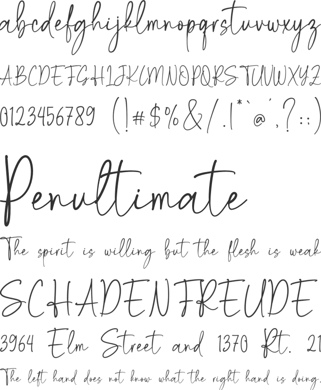 lovely tropical font preview