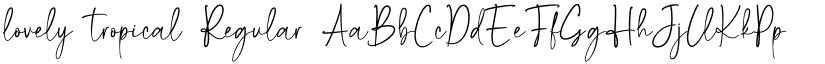 lovely tropical Regular font