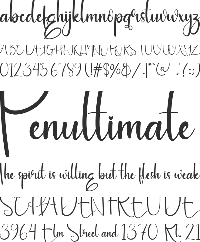 Witch font preview