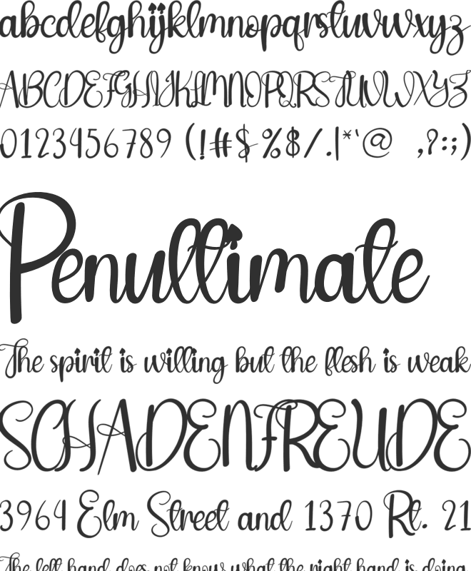 Simple Christmas font preview