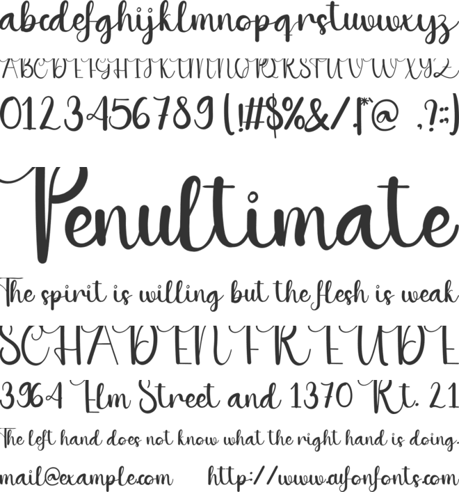 Rich font preview
