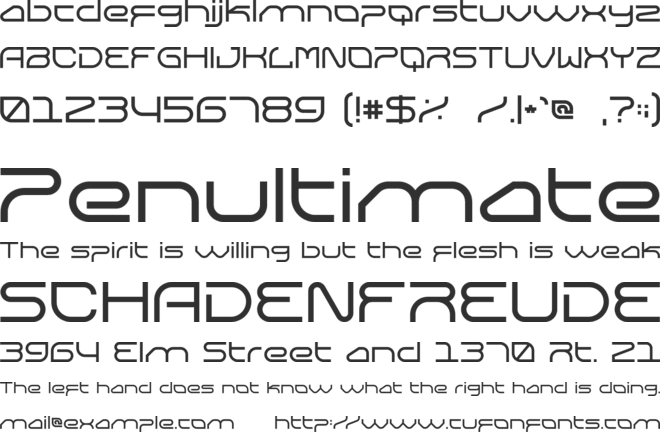 Neofolia font preview