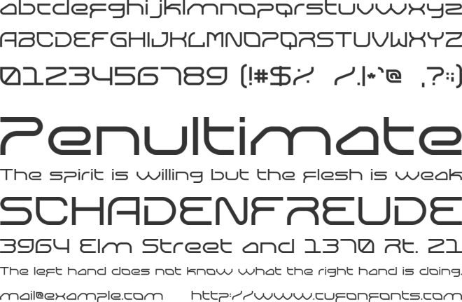 Neofolia font preview