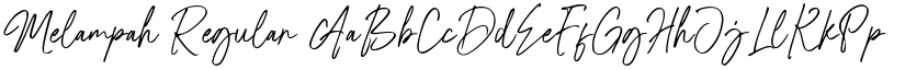 Melampah Regular font
