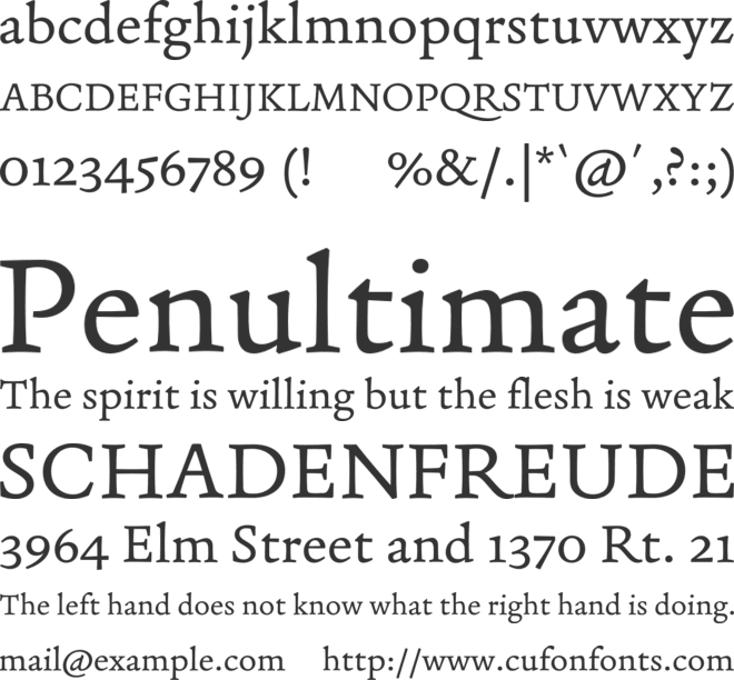 DeAetna font preview