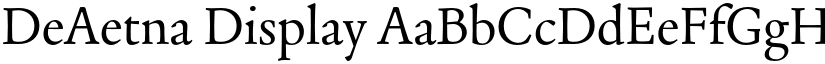 DeAetna Display font