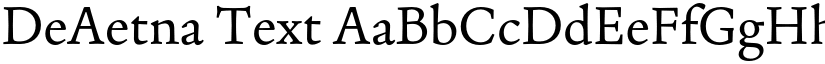 DeAetna Text font