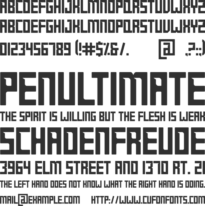 FEATURISTIC font preview