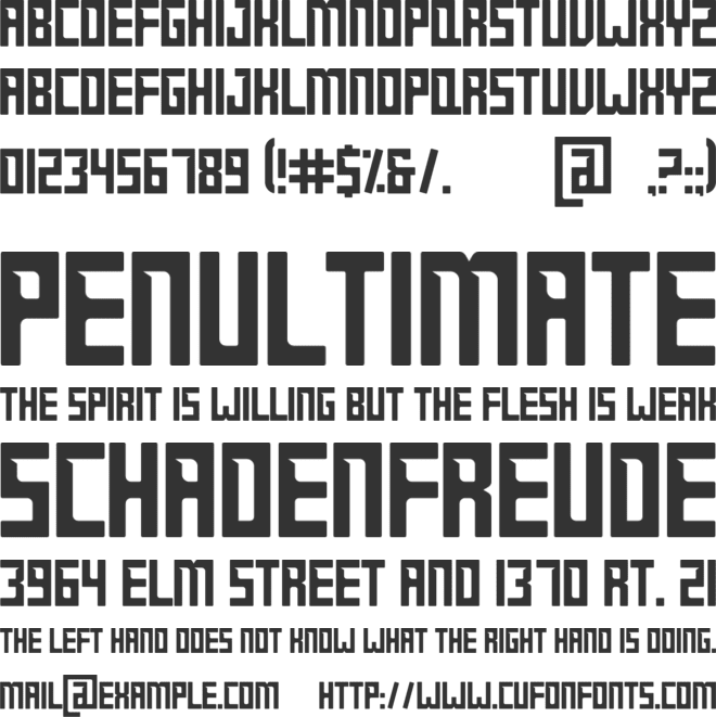 FEATURISTIC font preview