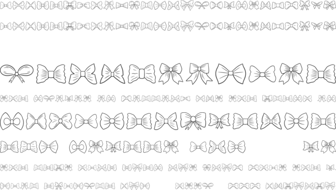 Bow Tie font preview