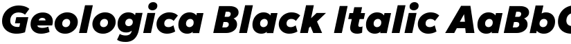 Geologica Black Italic font