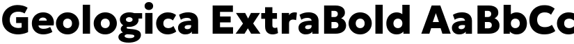 Geologica ExtraBold font