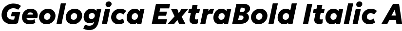 Geologica ExtraBold Italic font