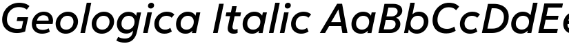 Geologica Italic font
