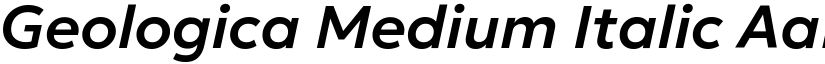 Geologica Medium Italic font