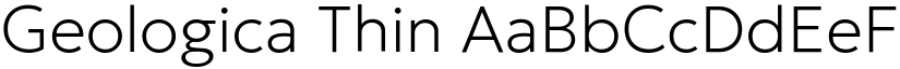Geologica Thin font